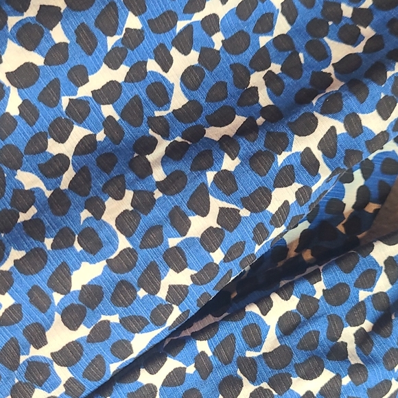 Ann Taylor blue & black spotted Trouser Pants size 6 - Picture 3 of 10